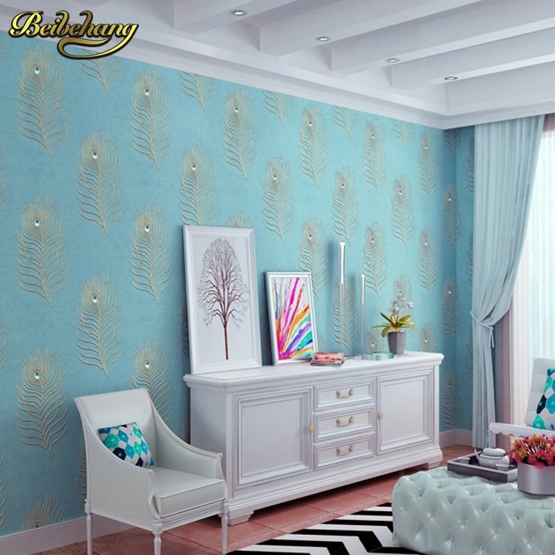 

beibehang Southeast Asian natural embroidery diamond crystal papel de parede 3d wallpaper for walls 3 d wall papers home decor