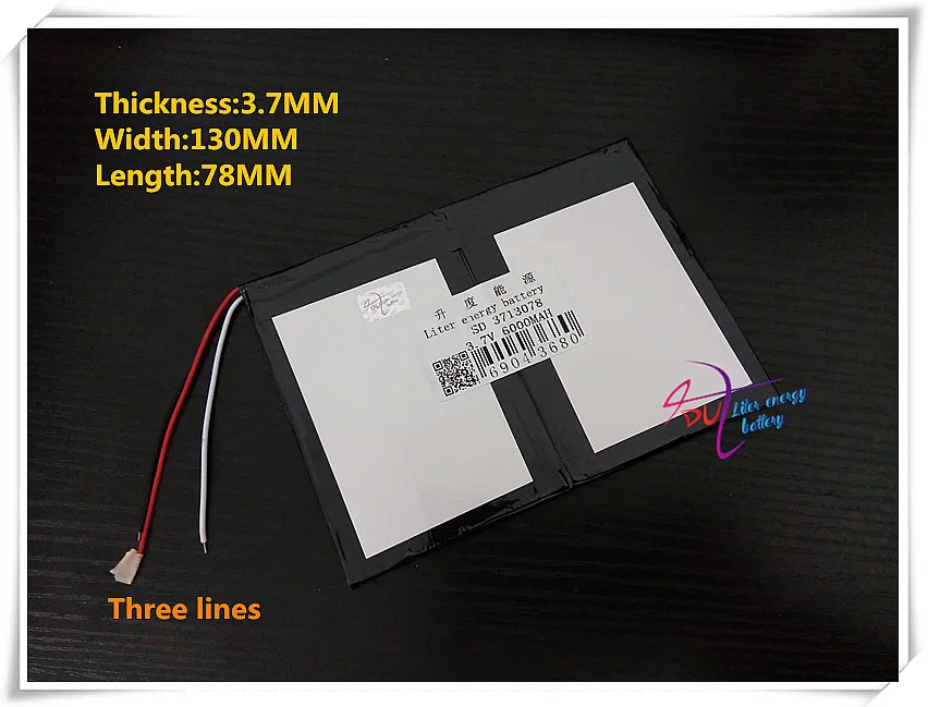 3,7 в 6000 мАч 3713078 полимерный литий-ионный/литий-ионный аккумулятор для планшетного ПК, сотового телефона, динамика