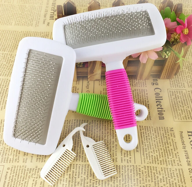 

Free Shipping Puppy Cat Hair Grooming Slicker Comb Gilling Brush Quick Clean Tool Pet Brand New ss336