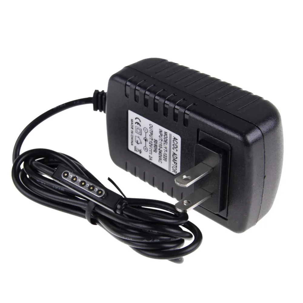 100pcs 12V 2A DC Regulated Power Supply US Wall Charger Adapter for Microsoft Surface RT 10.6