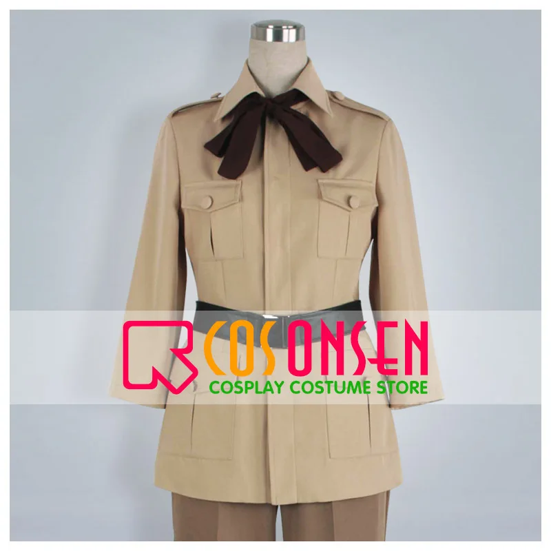 

COSPLAYONSEN Axis Powers Hetalia Spain Uniform Cosplay Carnival Costume Light Khaki All Sizes