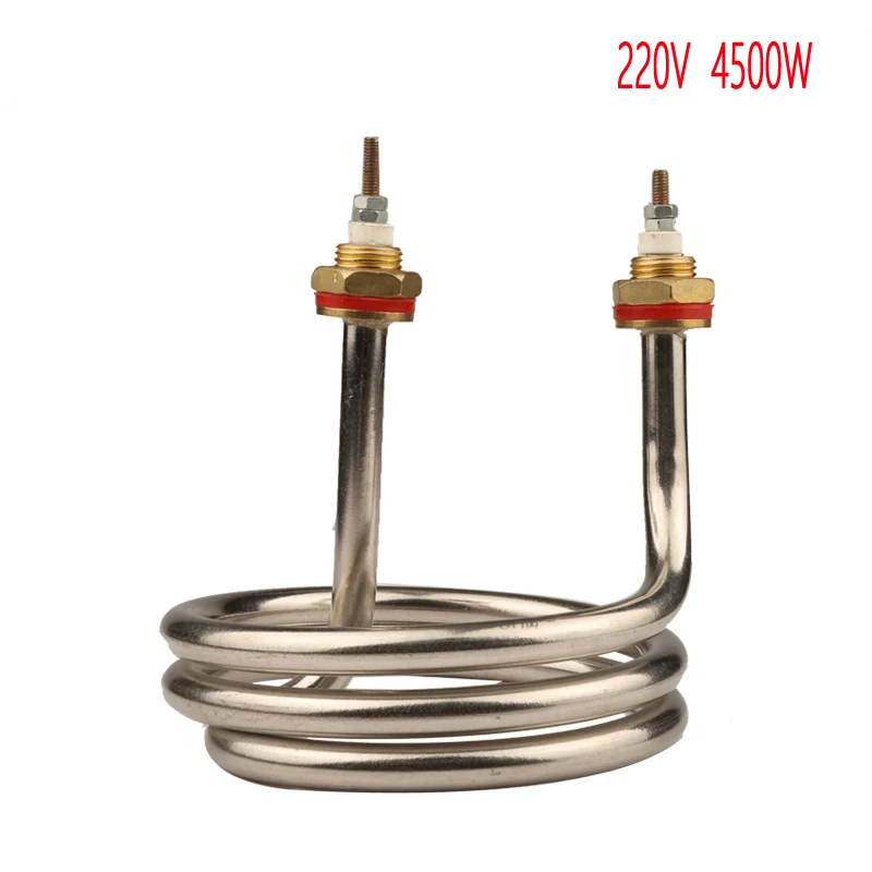 4500W 220V 3 Rings Distillating Machine Electrical Heat Tube Liquid Heating Elements Heater Pipe 10mm