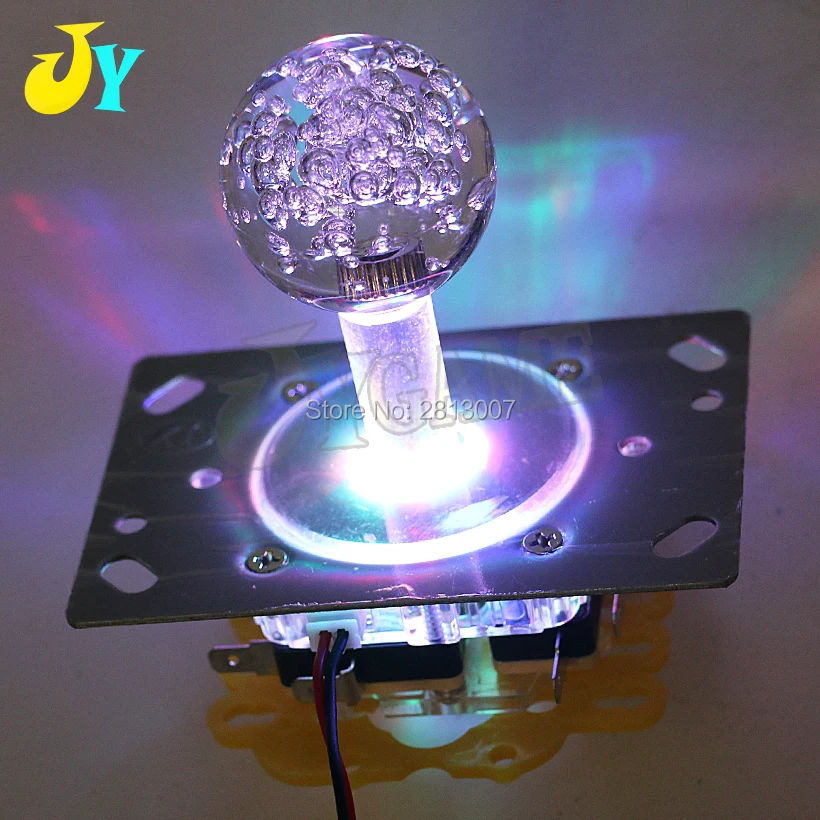 Crane Machine Arcade Game Accessory Colorful LED Joystcik Glitter Lighted Illuminated Joystick 5V 12V Arcade Stick