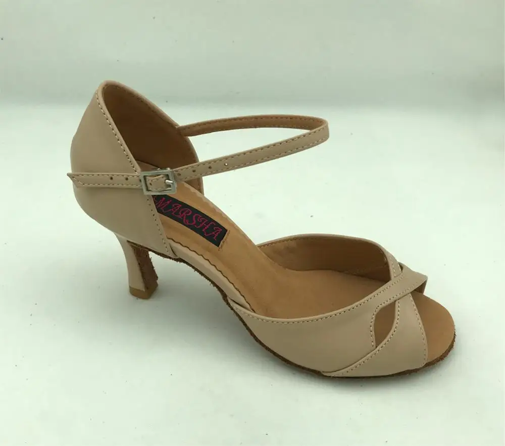 Sepatu Dansa Latin Wanita Nyaman Mode Sepatu Dansa Salsa Ruang Dansa Sepatu Tango Hak Tinggi Hak Rendah 6226B-NL Gratis Ongkir