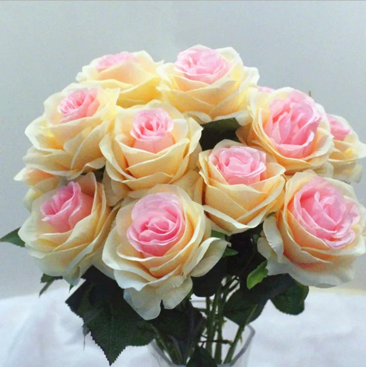 13 Colors Touch Single Branches Moisturizing Roses Artificial Silk Flower Bouquet for Home Decoartion Ornament Wedding Supplies