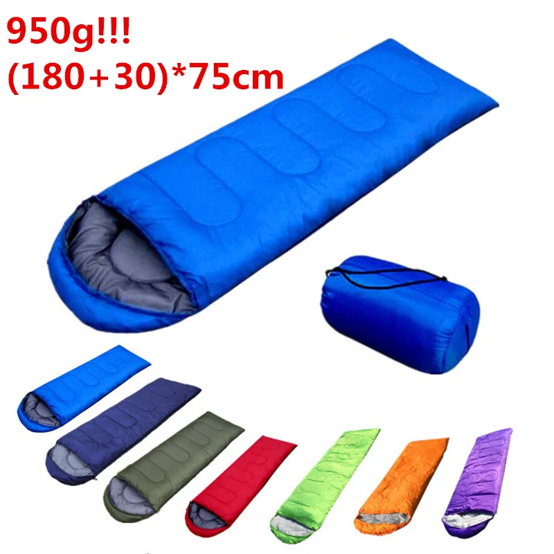 950g (180+30)*75cm Autumn Winter Spring Indoor Outdoor Envelope Sleeping Bag Thermal Hooded Travel Camping Hiking Rest Cover