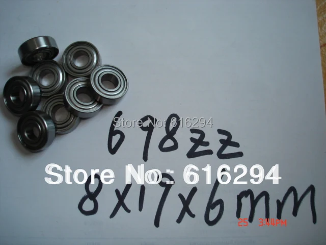 Free Shipping ---20PCS 698ZZ  Bearing 8x19x6MM Miniature Ball Bearings 698ZZ bearings