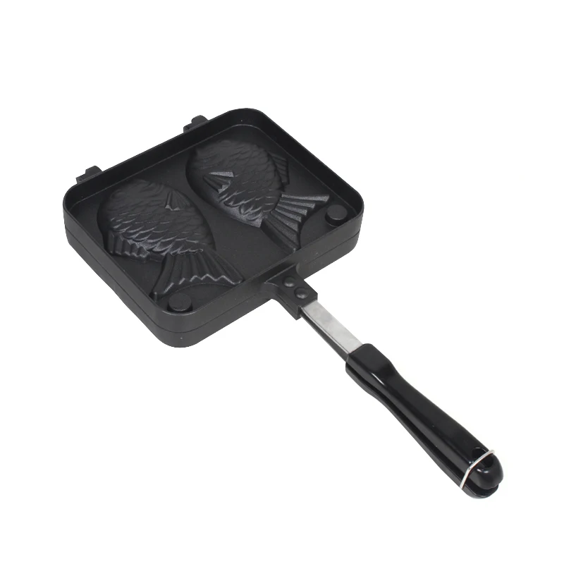 Taiyaki Japanese Fish-Shaped Bakeware Waffle Pan Maker 2 Cast Home Cake Tools