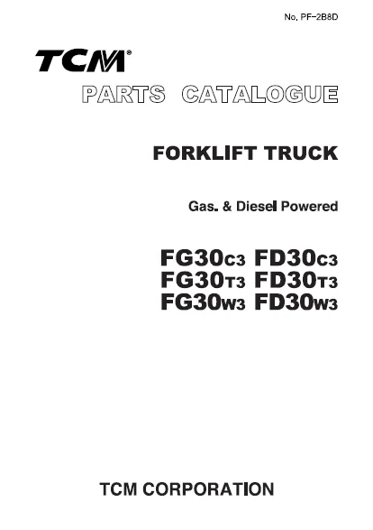 

TCM ForkLift EPC - PCD-FG10CE spare parts catalog 2010