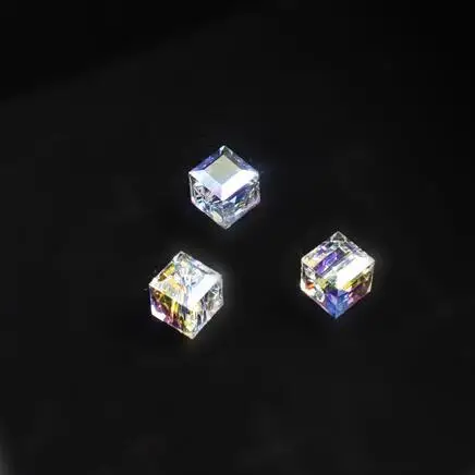 White AB Color Square 2MM 3mm 4mm 6mm 8mm Austria Crystal Beads charm Glass Beads Loose Spacer Bead for DIY Jewelry Making H25