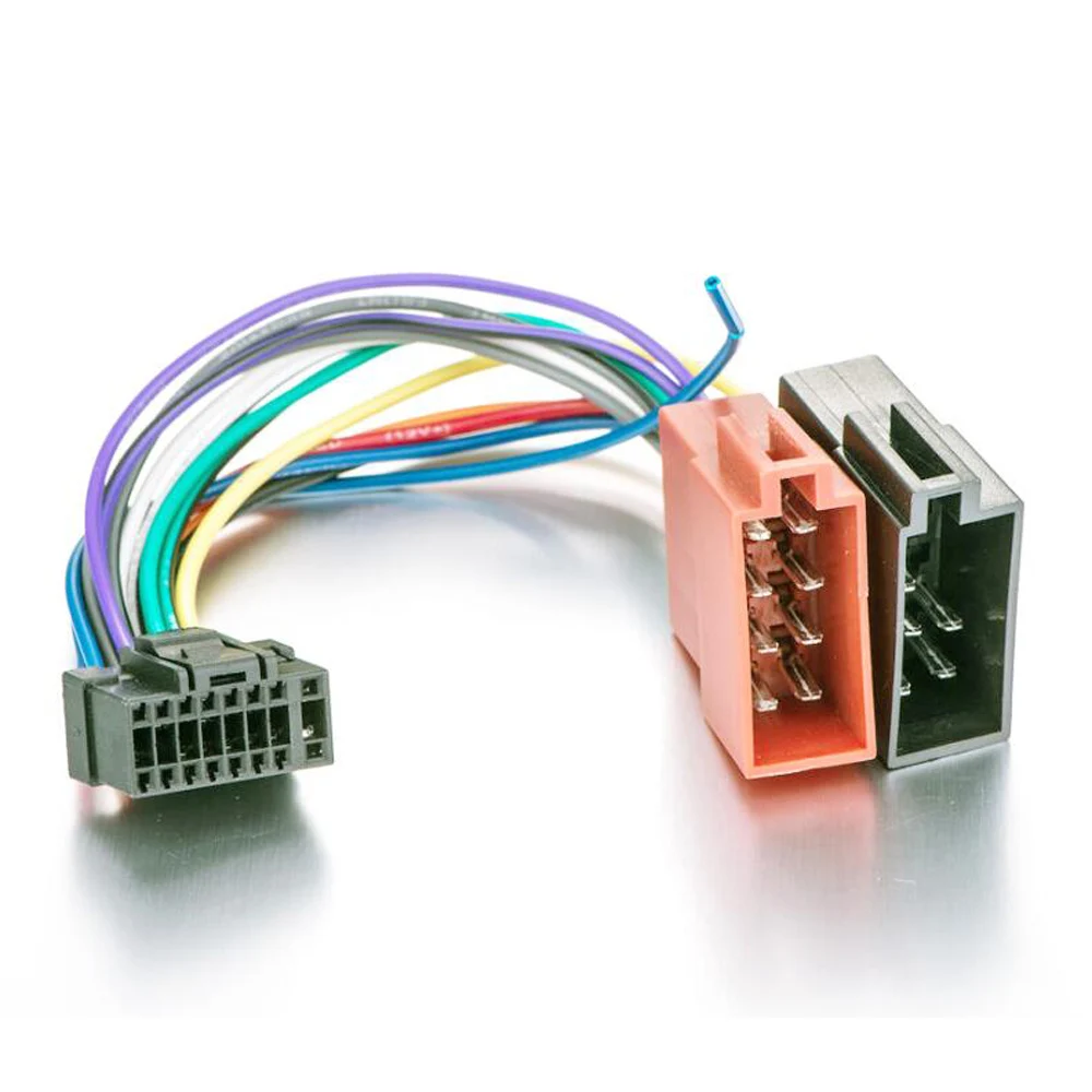 16Pin Car Stereo Radio Harness ISO for Alpine JVC Radio to ISO Radio Play Plug Auto Adapter Wiring Harness Connector
