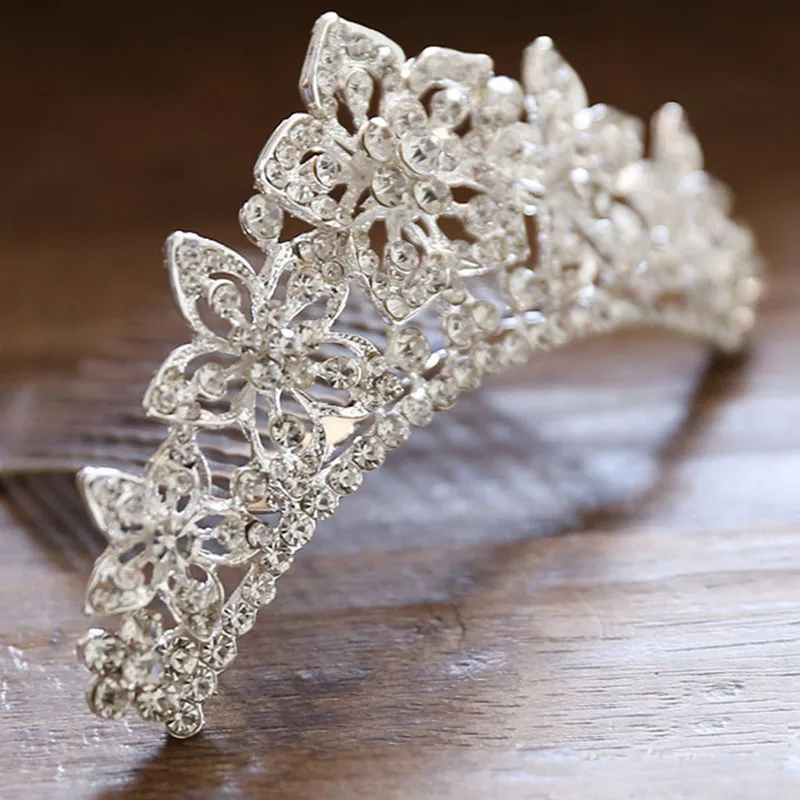 Fashion Multi-Style Pearl Rhinestone Tiara and Crown with Comb Wedding Princess Diadem Hair Jewelry Accessories for Women SL