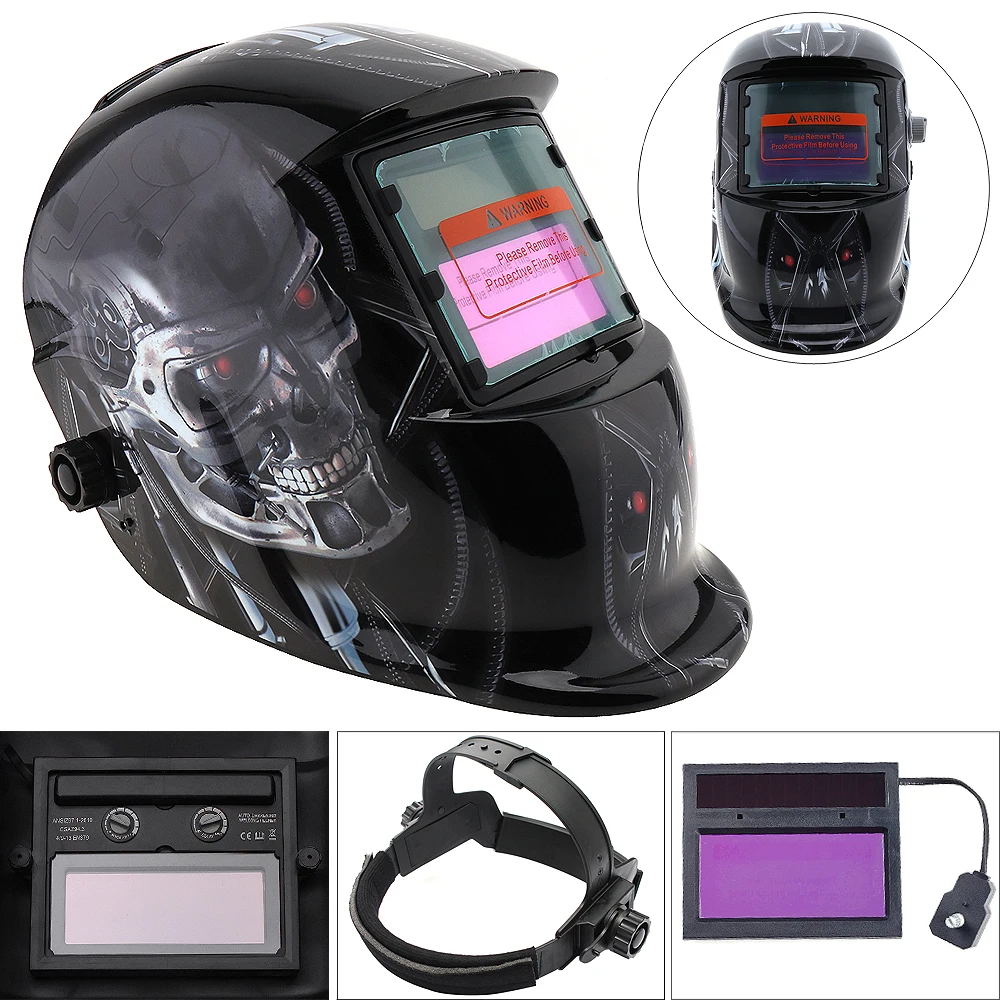 Welding Tools Stepless Adjust Solar Auto Darkening TIG MIG Grinding Welding Helmets/Face Mask/Electric Welding Mask/Weld Cap