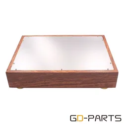 380*280*70 millimetri di Legno Solido Telaio In Alluminio Amplificatore Custodia Custodia Box per Hifi Audio FAI DA TE Vintage Tubo amplificatore DAC