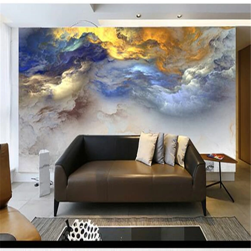 beibehang 3D cloud creative living room study cloud Italy Zen Italian decorative wall wallpaper custom wallpaper