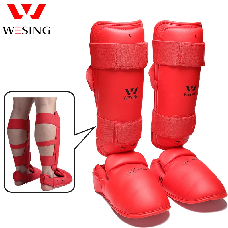 Wesing Karate Shin and Intep Guard Karate Gloves Karate Equipment For Competition WKF Approved