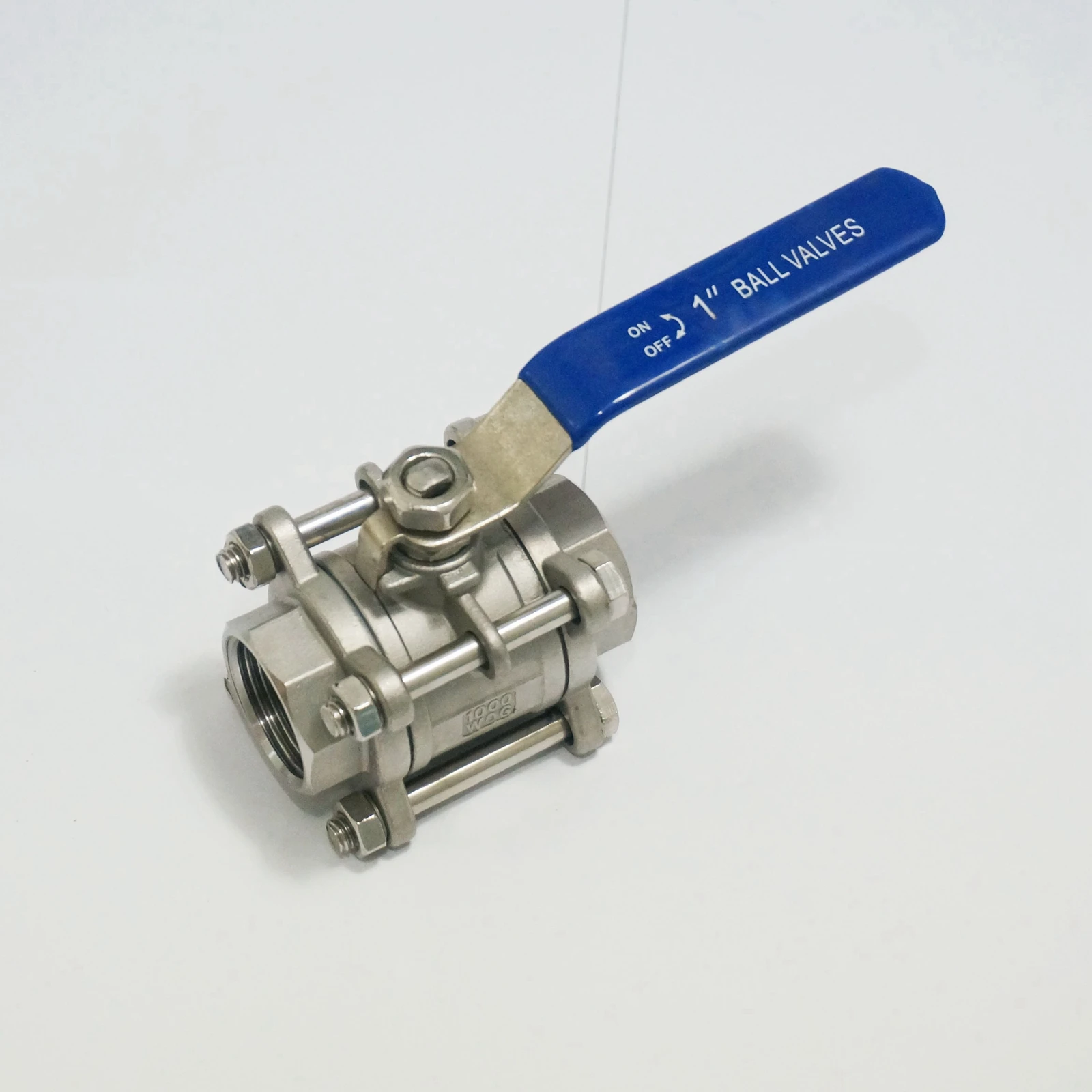 

DN25 1" BSP Female Thread 304 Stainless Steel 3-Piece Type Ball Valve oil water air 229 PSI