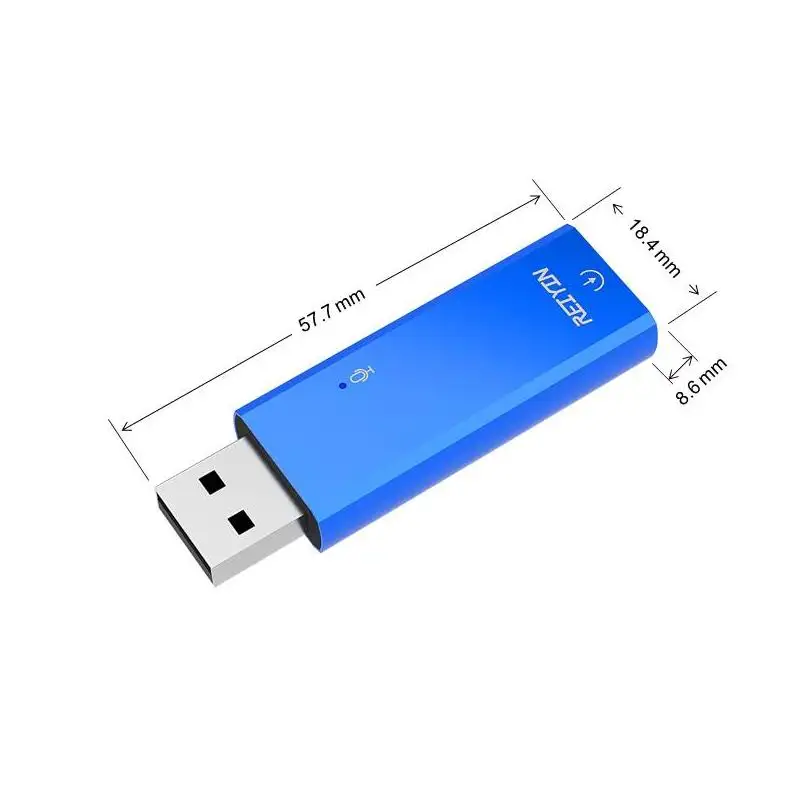 Reiyin USB DAC Toslink Optical Audio Converter PC Game 192khz 24bit HIFI Music Portable Adapter With MIC