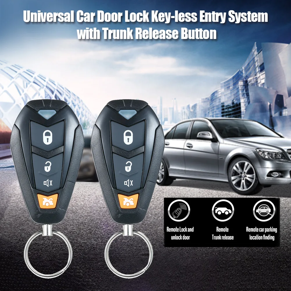 Universal Car Door Lock Trunk Release Keyless Entry System Central Locking Kit With Remote Control for bmw ford vw mazda jetta