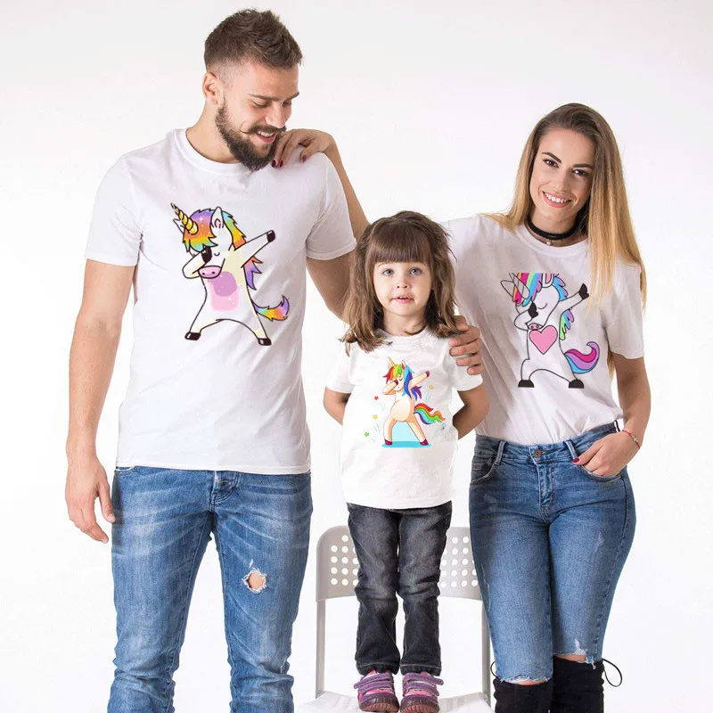 Ropa familiar a juego para madre e hijo, camiseta de unicornio para bebé, ropa familiar de Navidad para madre e hijos, ropa de unicornio