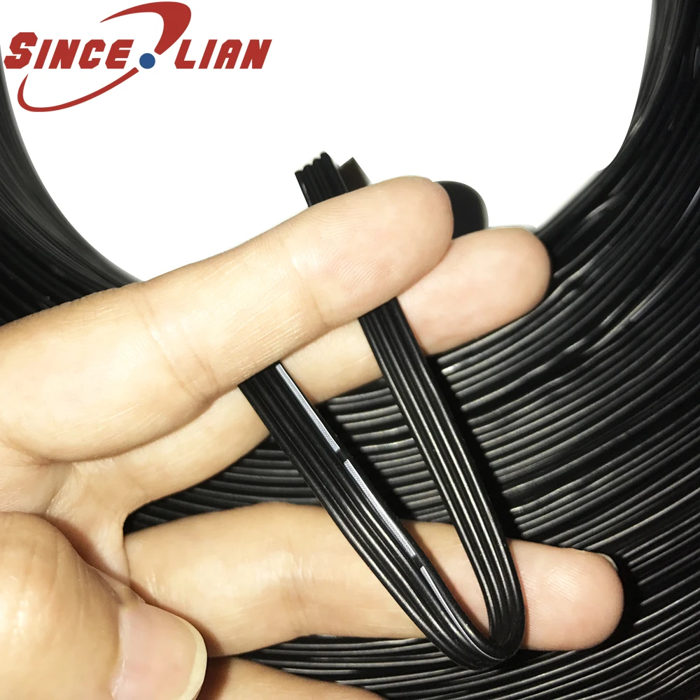 2M 24AWG Special Soft Silicone Cable 4Pin Black Plus White Note Strip Silicone Wire -60C 200C 4Core 0.2 Square Cable