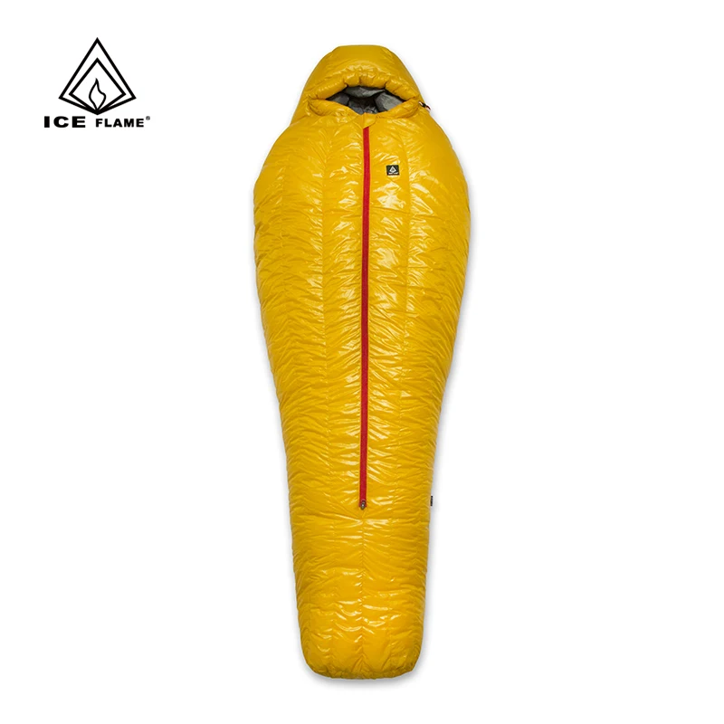 Ice Flame 20D Ultralight Camping Mummy 90% White Duck Down Sleeping Bag 3 Season Hiking 700FP YKK Zipper