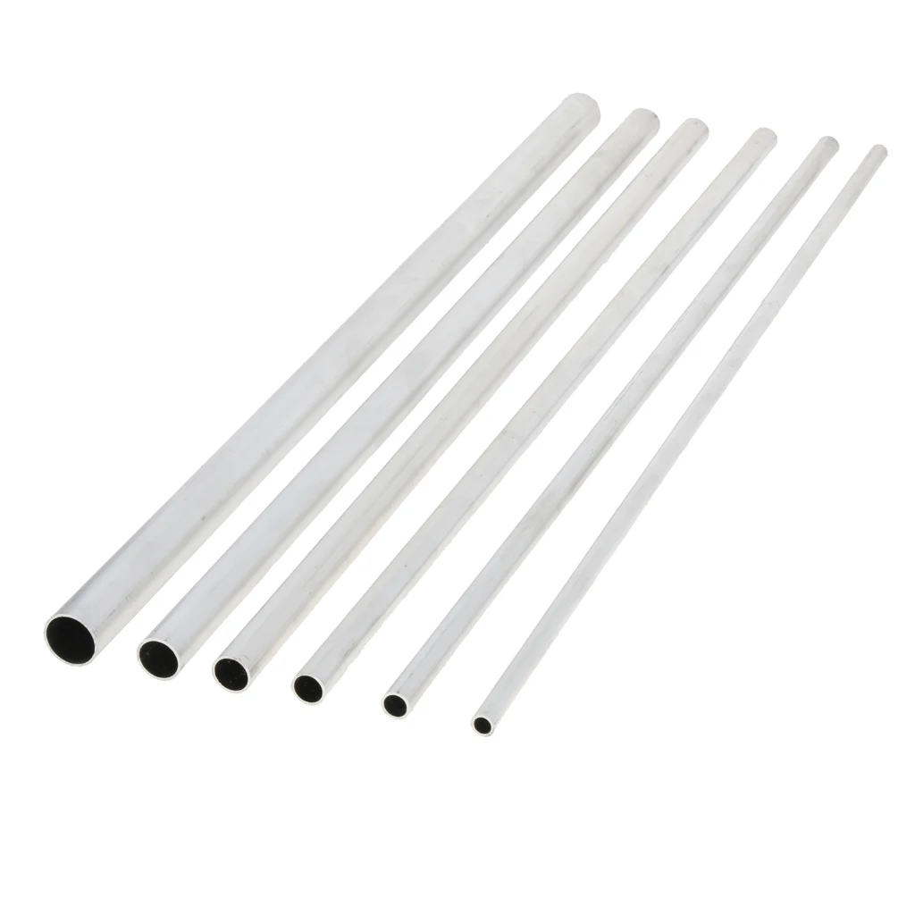 50cm X 6063 Aluminium Alloy Round Tube Pipe Pole Hollow Shaft OD. varies from 8mm to 20 mm