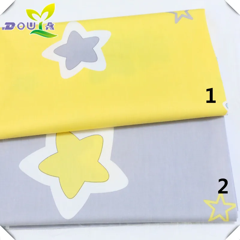 2.35 meters wide cotton twill cloth printing AB version of cartoon stars Korean kindergarten baby cotton fabric