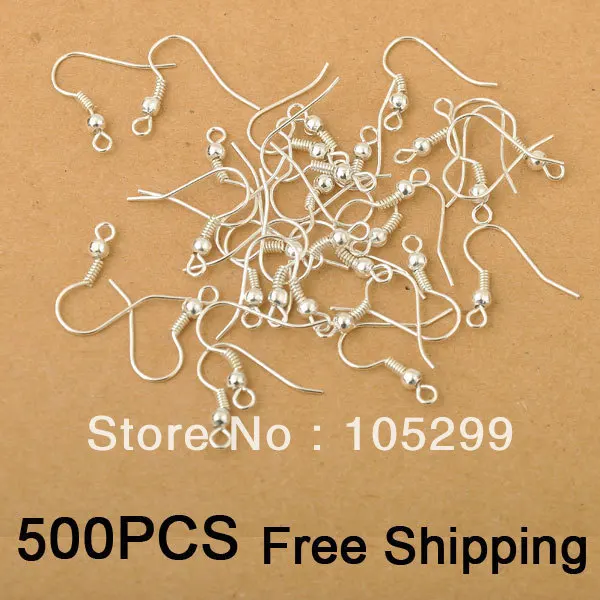 500PCS/Lot Wholesale Making Jewelry Findings Real 925 Sterling Silver  French Beads Hook DIY Jewelry Design Ear Wire