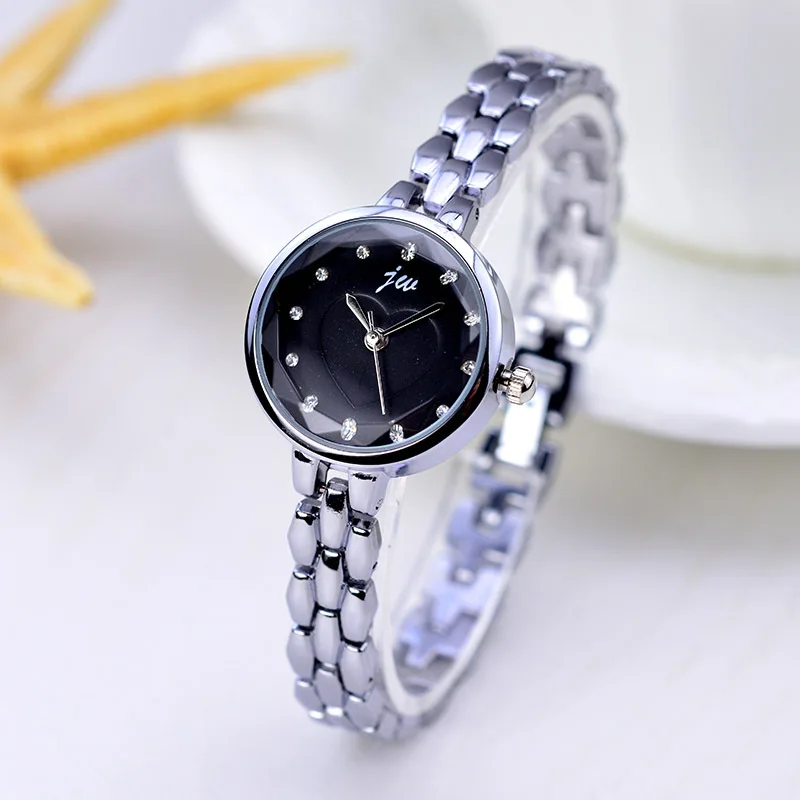 

2019 Jw Top Brand Fashion Bracelet Women Luxury Full Stainless Steel Silver Black Quartz Clock Female Casual Dress Wrist Watch