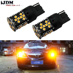 IJDM Canbus Error Free 7440 LED No Hyper Flash 21W Ambra giallo W21W T20 LED Lampadine di ricambio per indicatori di direzione per auto, 12v