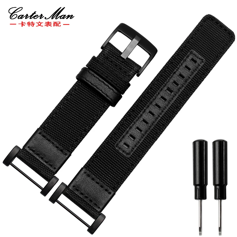 New Canvas strap 24mm nylon watchband for Suunto core smart watch strap with adapters bracelet high quality