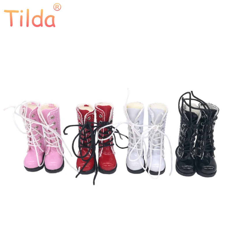 Tilda 3,2 cm Puppenstiefel für Blythe-Puppenspielzeug, 1/6 Mini-Leder-hohe Stiefelschuhe für Blyth Azone-Puppe, lässiges Puppenschuhe-Zubehör – Detail 11
