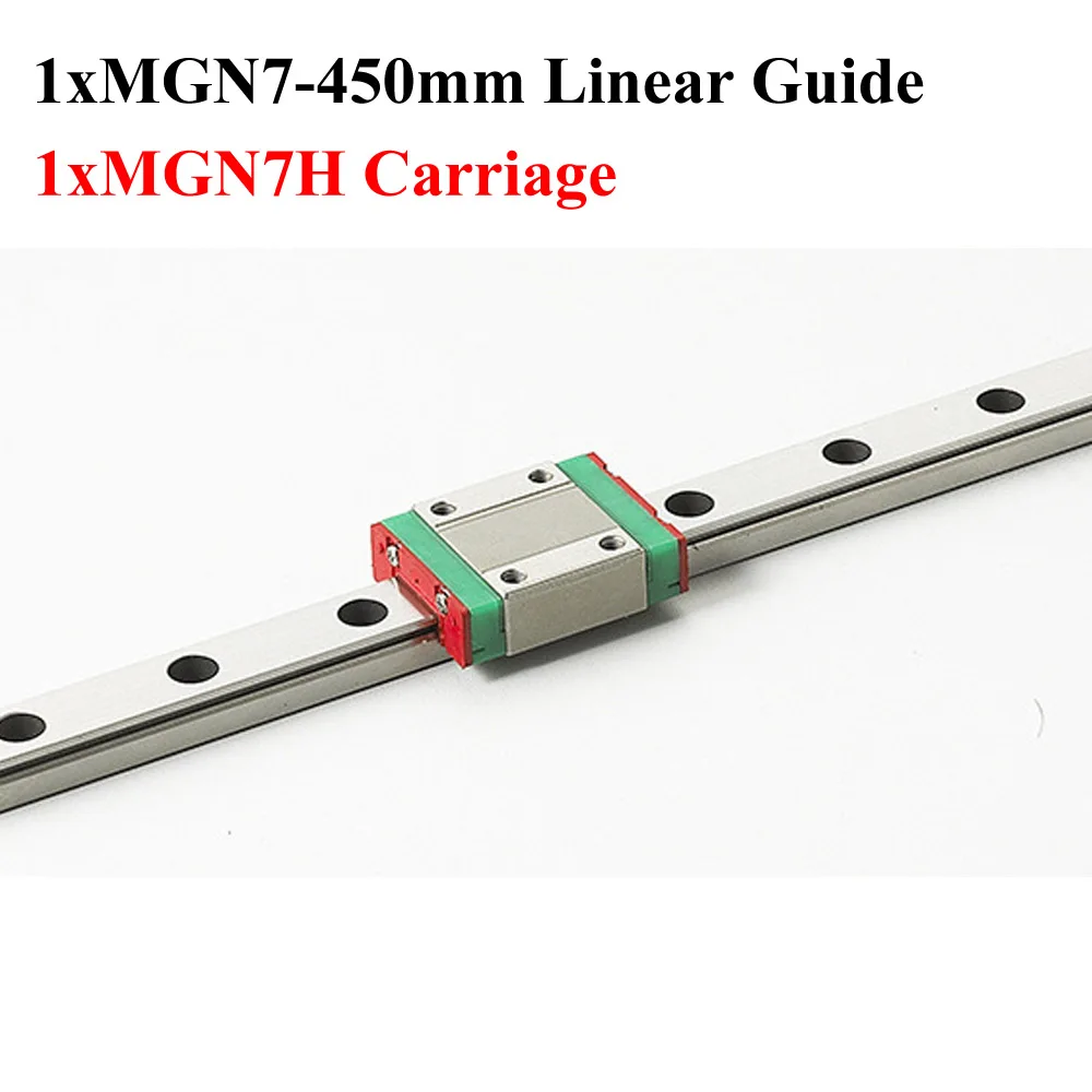 

MR7 7mm Mini Linear Guide Length 450mm MGN7 Linear Motion Rail With MGN7H Linear Block Carriage For Cnc