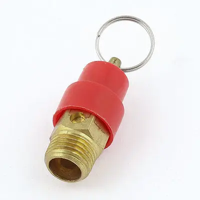 Gold Tone 1/4 PT Male Threaded 4Kg Air Compressor Safety Valve