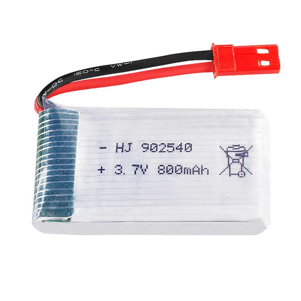 5PCS/lot lipo battery for MJX X400 X300C X800 3.7V 800mAh Quadcopter Parts RC Drone JST plug 902540 1S Battery toy accessories