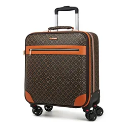 New Vintage brown Rolling luggage Women Carry-Ons boarding box Travel suitcase Men spinner brand Trolley suitcases on wheel