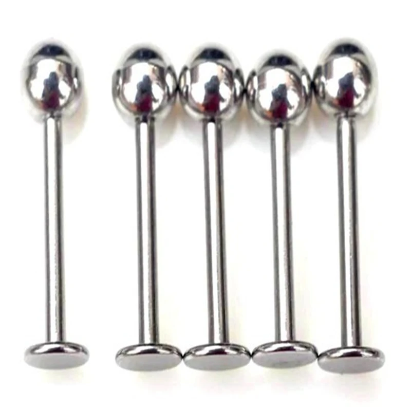 5Pcs Surgical Stainless Steel Tragus Helix Bar Ball Labret Lip Cartilage Top Upper Ear Studs Earrings Body Piercing Jewelry