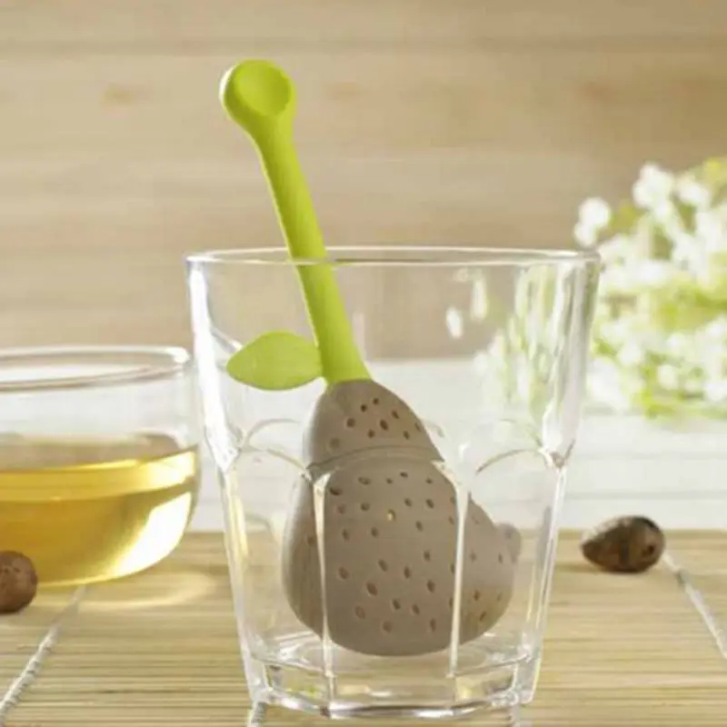 

Fashion Hot Silicone Pear Design Tea Leaf Strainer Herbal Spice Infuser Teacup Teapot Filter