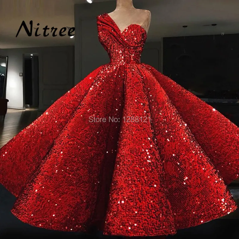 Vermelho turco vestidos de noite dubai árabe aibye vestidos de baile 2018 galajurk kaftans bling lantejoulas festa formal vestido abendkleider