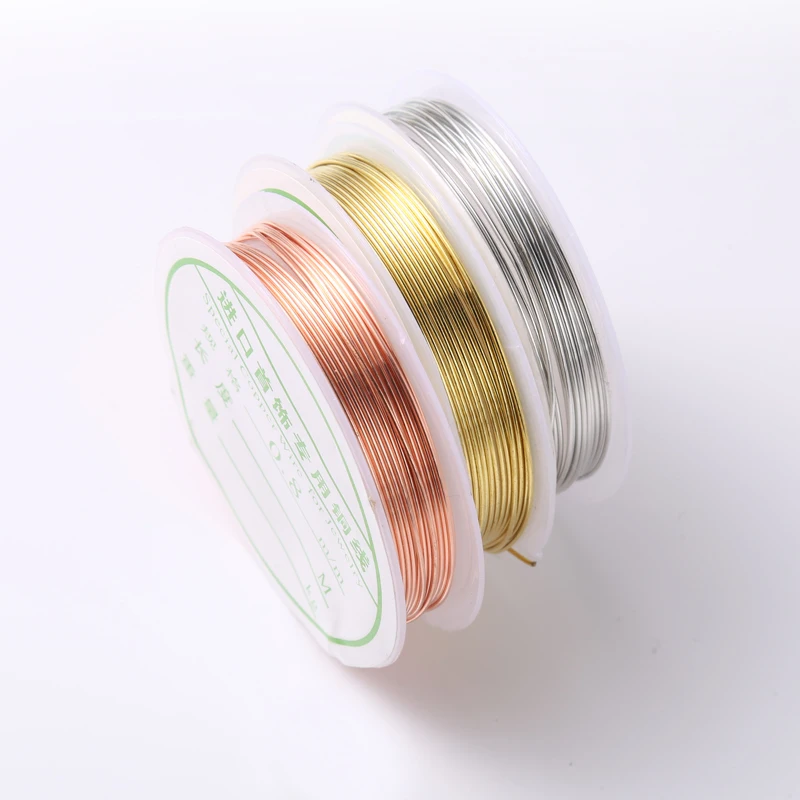 

UNNAIER three-color copper wire0.8mm gold/silver/rose gold handmade accessories DIY jewelry making materials special copper wire