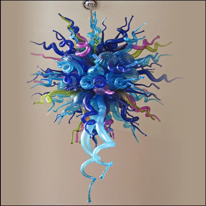 

Antique Indoor Lighting Led Light Source Blown Borosilicate Glass Modern Chandelier Light