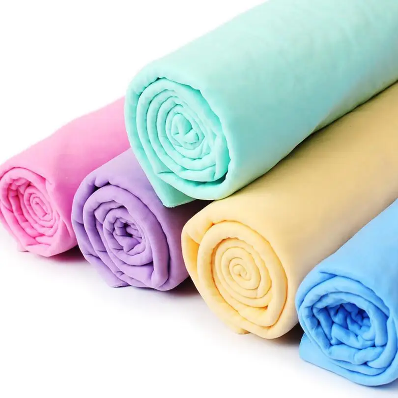 66*43*0.2cm PVA Buckskin Dog Cat Cleaning Necessary Pet Drying Towel Ultra-absorbent Dog Bathing Towel Pet Dogs Supplies