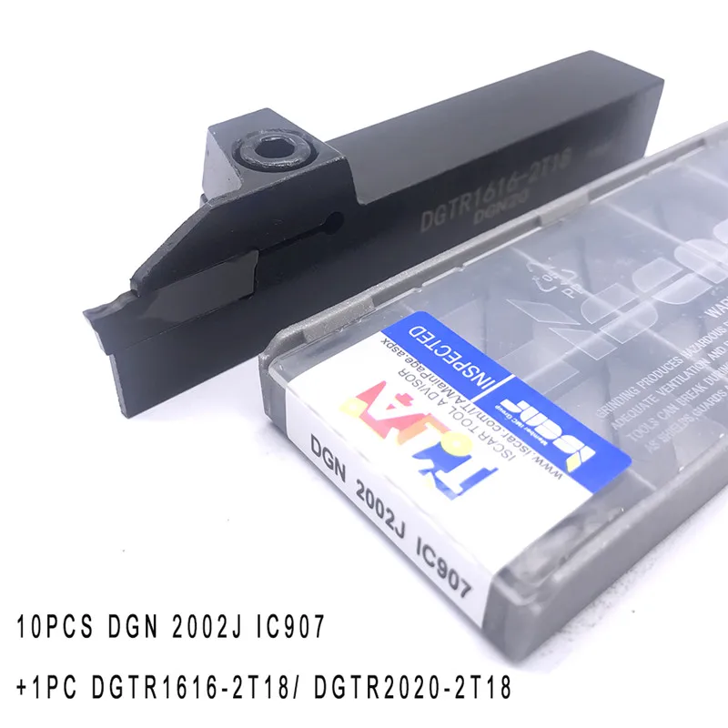 10 قطعة DGN 3003J / DGN 2002J 2 مللي متر 3 مللي متر الحز كربيد إدراج + 1 قطعة DCTR2020-2T18 DCTR1616-2T18 تحول حامل