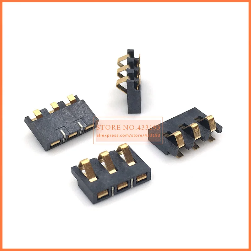 5PCS New 3Pin Inner Battery Connector Holder Clip Contact replacement for mobile phones common use high quality image 2