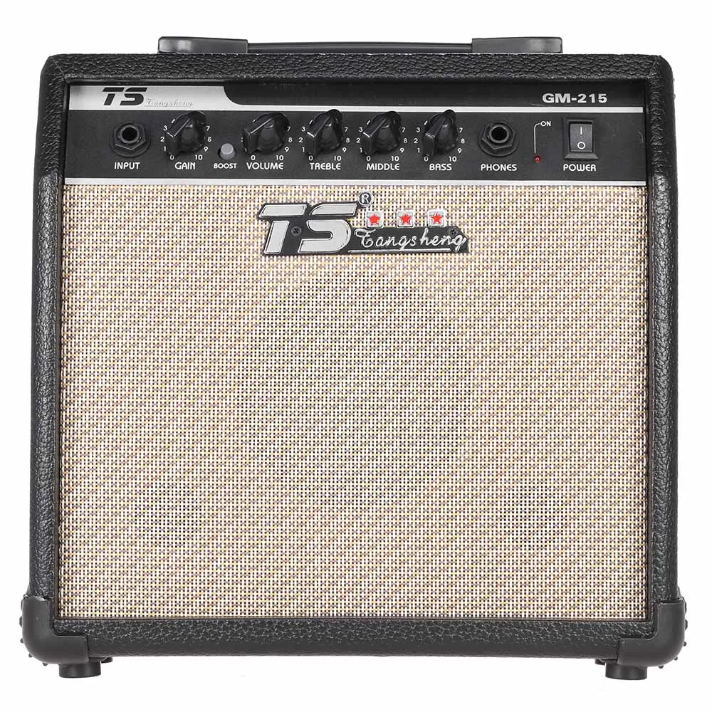 GM-215 Electric Guitar Amplifier 15W Amp Distortion with 5