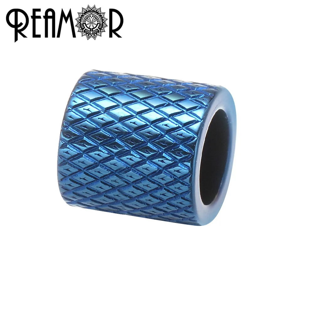 REAMOR 10pc 4 Colors 316l Stainless steel 6mm Rhombus Cylinder Beads Charm for Jewelry Making Bracelet DIY Spacer Beads Findings