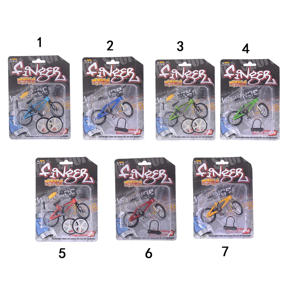 Mini Finger BMX Bicycle Flick Trix Finger Bikes Toys BMX Bicycle Model Bike  Gadgets Novelty Gag Toys 10.5cm*7cm