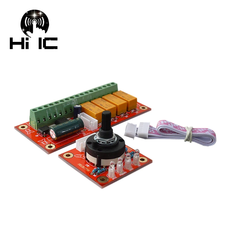 Audio Switch Input Selection Board Stereo Relay 4-way Audio Input Signal Selector Switching Amplifier DIY