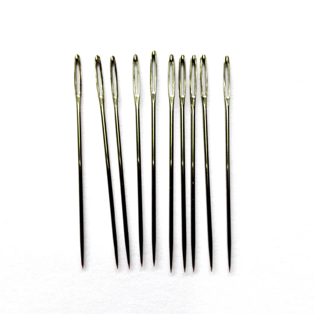 50 pcs/lot  5.5cm big eye sharp Needles for Ribbon embroidery big hole bodkin Craft art hand sewing Tool DIY needlework handmade